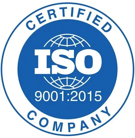 ISO 9001 : 2015 certificate